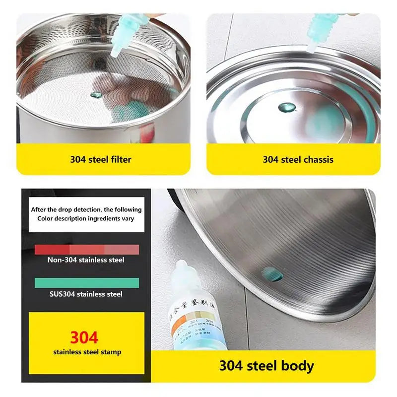 1.4L Stainless Steel Household Oil Filter Pot - Infinite Choice Marketplace