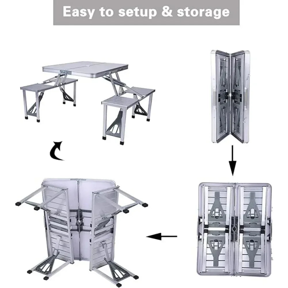 Aluminum Camping Picnic Table - Infinite Choice Marketplace