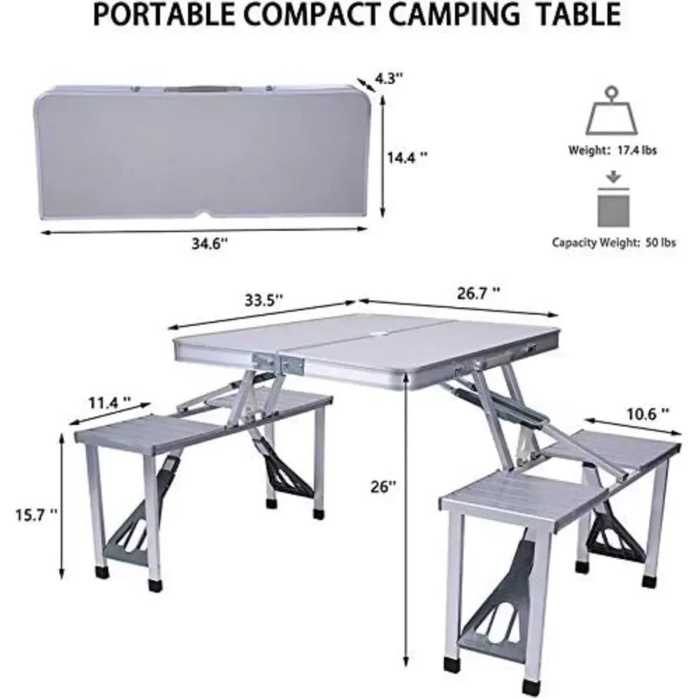 Aluminum Camping Picnic Table - Infinite Choice Marketplace