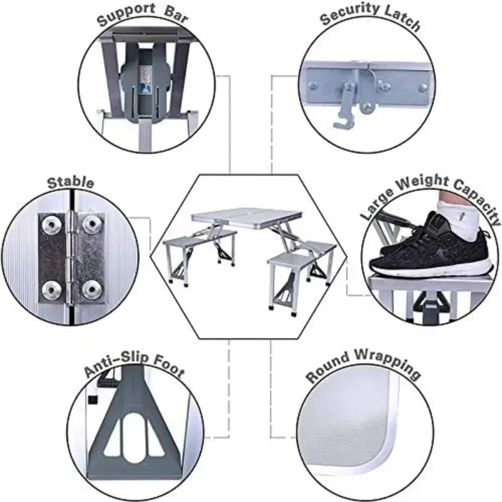 Aluminum Camping Picnic Table - Infinite Choice Marketplace